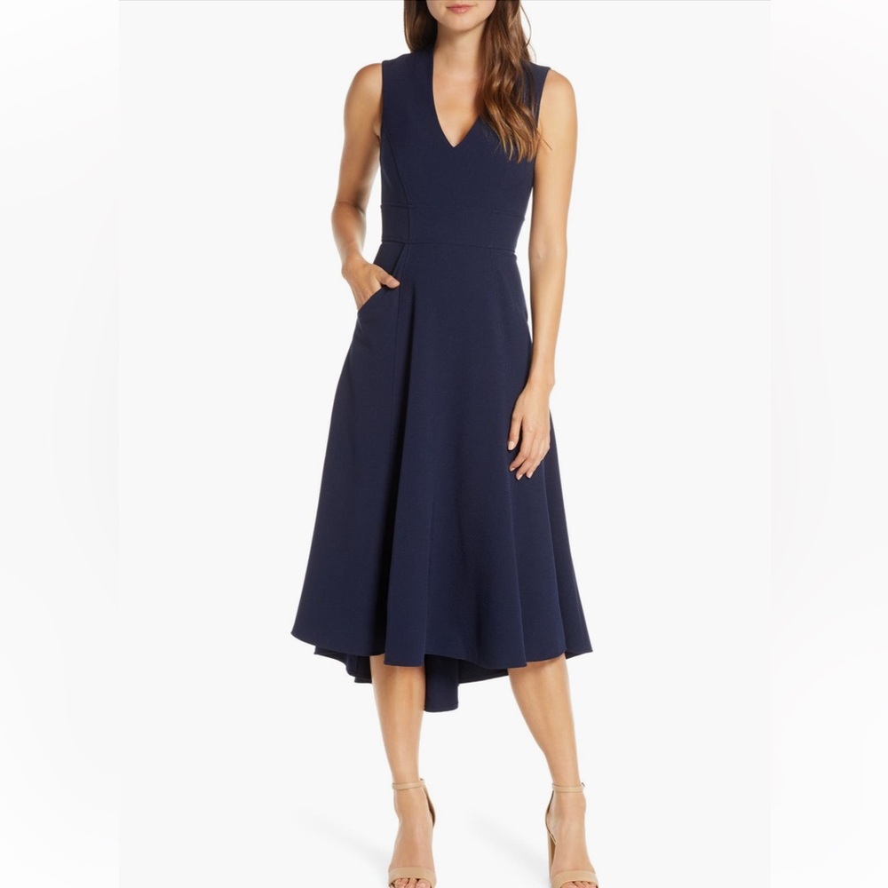 Eliza J High/Low Fit & Flare Dress
